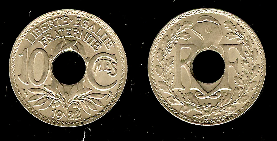 10 centimes Lindauer 1922 Poissy SUP